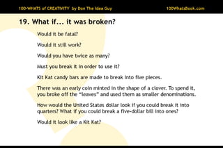 100-Whats of Creativity