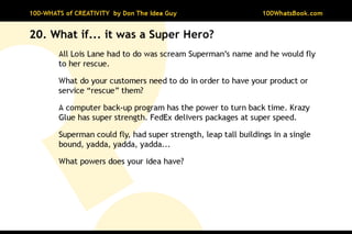 100-Whats of Creativity