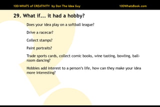 100-Whats of Creativity