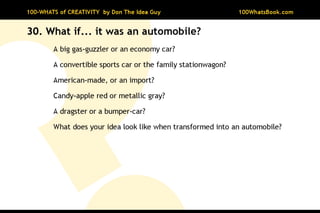 100-Whats of Creativity