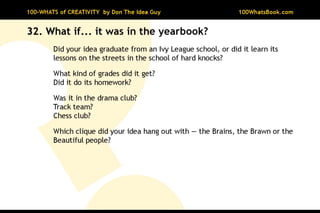 100-Whats of Creativity