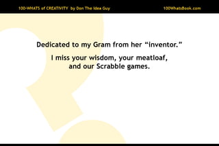 100-Whats of Creativity