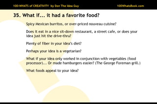 100-Whats of Creativity