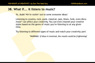 100-Whats of Creativity