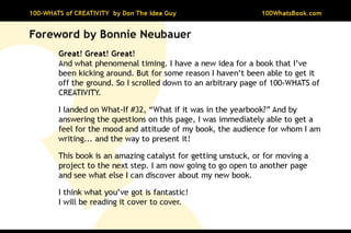 100-Whats of Creativity