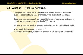 100-Whats of Creativity