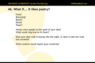 100-Whats of Creativity