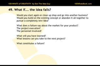 100-Whats of Creativity