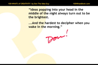 100-Whats of Creativity