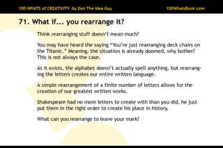 100-Whats of Creativity