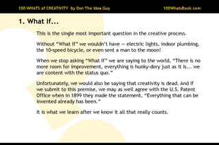 100-Whats of Creativity | PPT