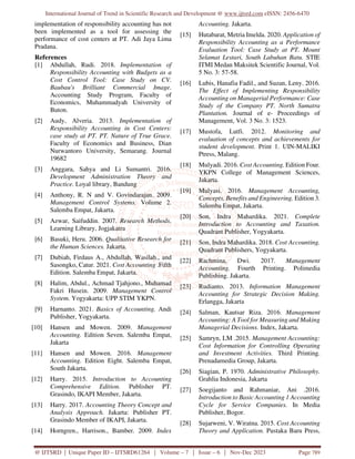 Application of Responsibility Accounting as a Tool for Cost Center ...