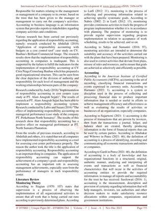 Application of Responsibility Accounting as a Tool for Cost Center ...