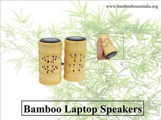 Bamboo Laptop Speakers
www.bamboohouseindia.org
 