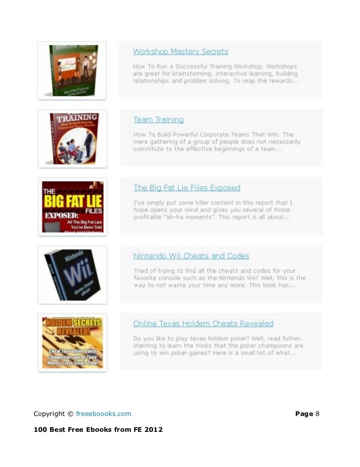 100 best free ebooks of 2012