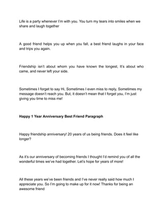 100+ Best Friendship Anniversary Quotes, Wishes and Status.pdf