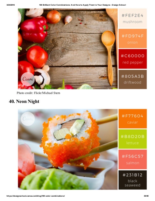 100 brilliant color combinations by Heera