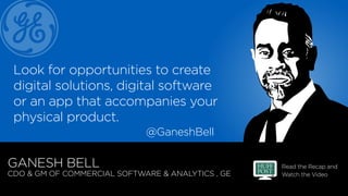 Read the Recap and
Watch the Video
GANESH BELL
CDO  GM OF COMMERCIAL SOFTWARE  ANALYTICS	, GE
Look for opportunities to cr...