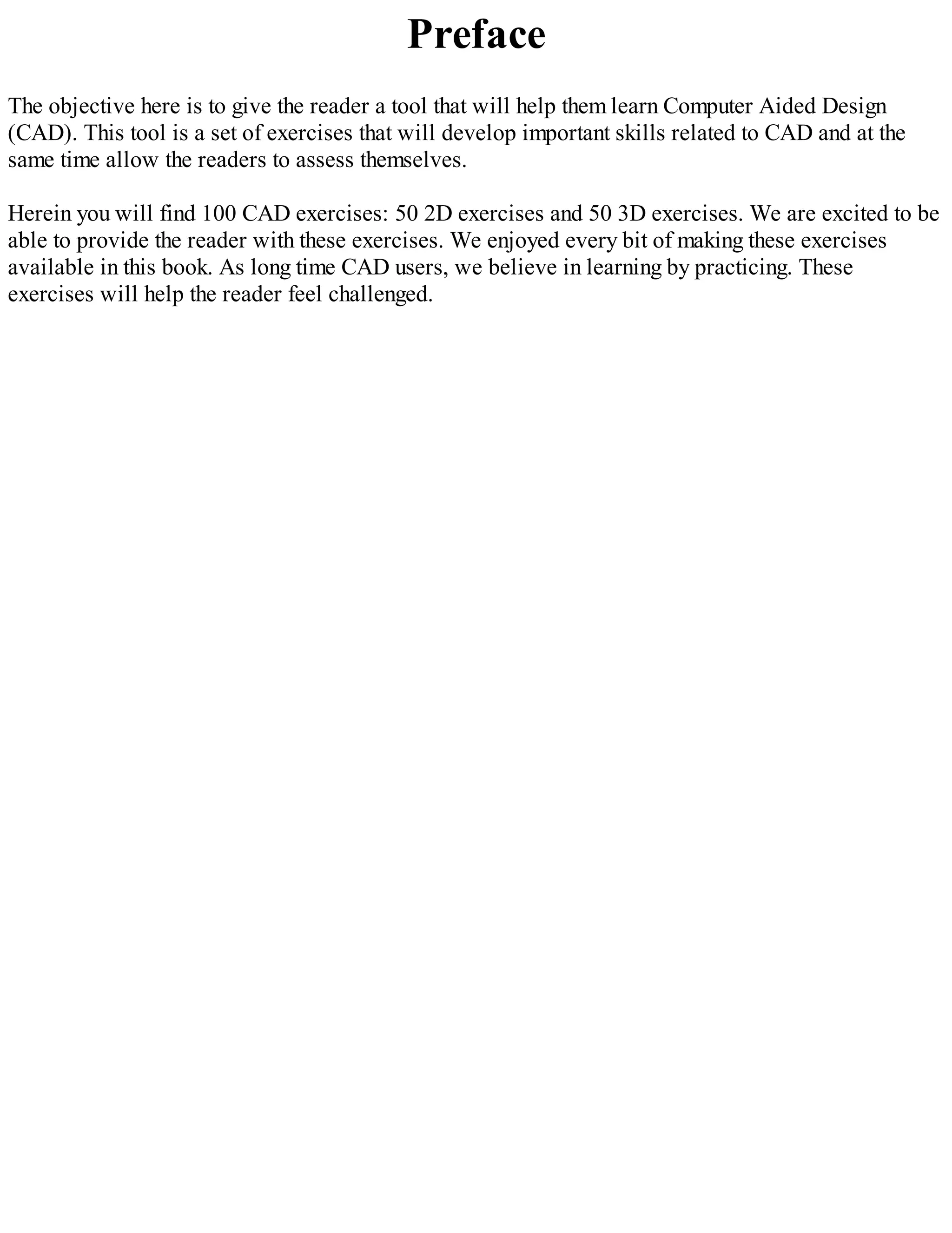 100 CAD exercises | PDF