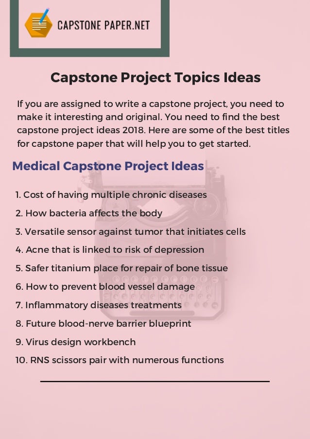 health science capstone project ideas