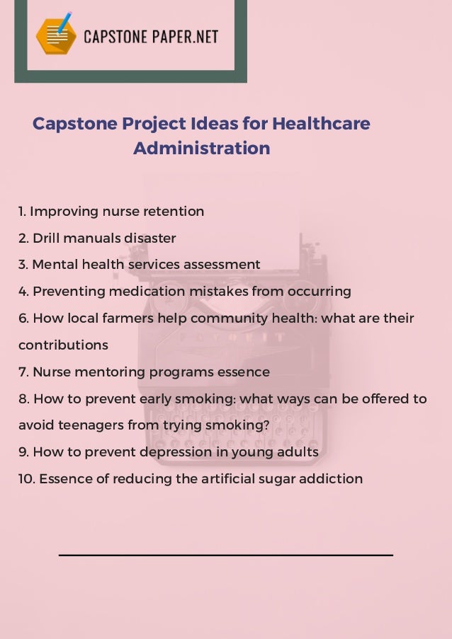 capstone project ideas for health