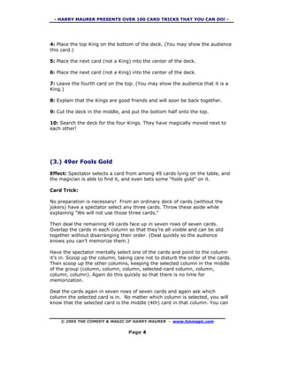 Harry Maurer Cards Tricks – 10 of the Best Self-Working Card Tricks in ...