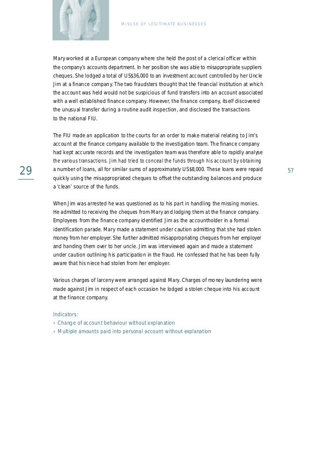 100 Money Laundering cases from the Egmont group