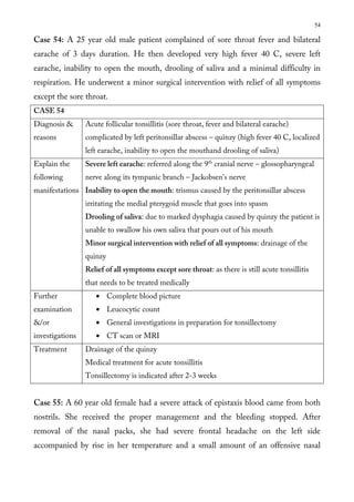 100 cases in ent ear and throat from air alshams university | PDF