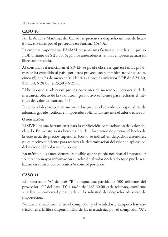100 Casos De Valoracion Aduanera