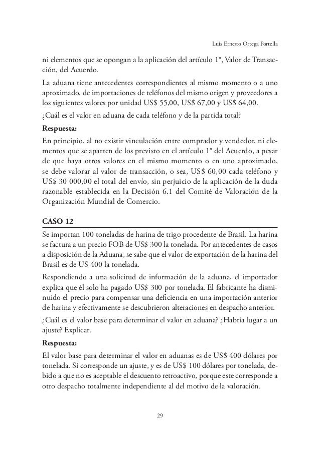 100 Casos De Valoracion Aduanera