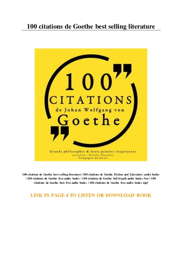 90 Goethe Citation Allemand