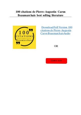 100 Citations De Pierre Augustin Caron Beaumarchais Best Selling Lite