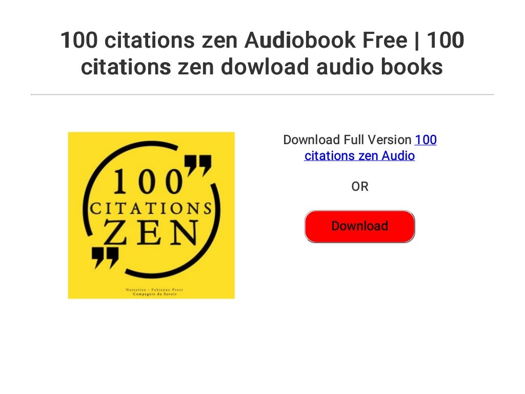 100 citations zen Audiobook Free 100 citations zen