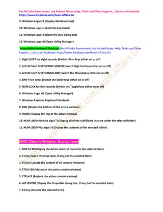 100 computer keyboard shortcut tips | PDF