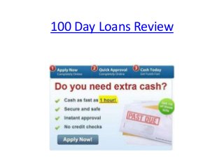 100 Day Loans Review
 
