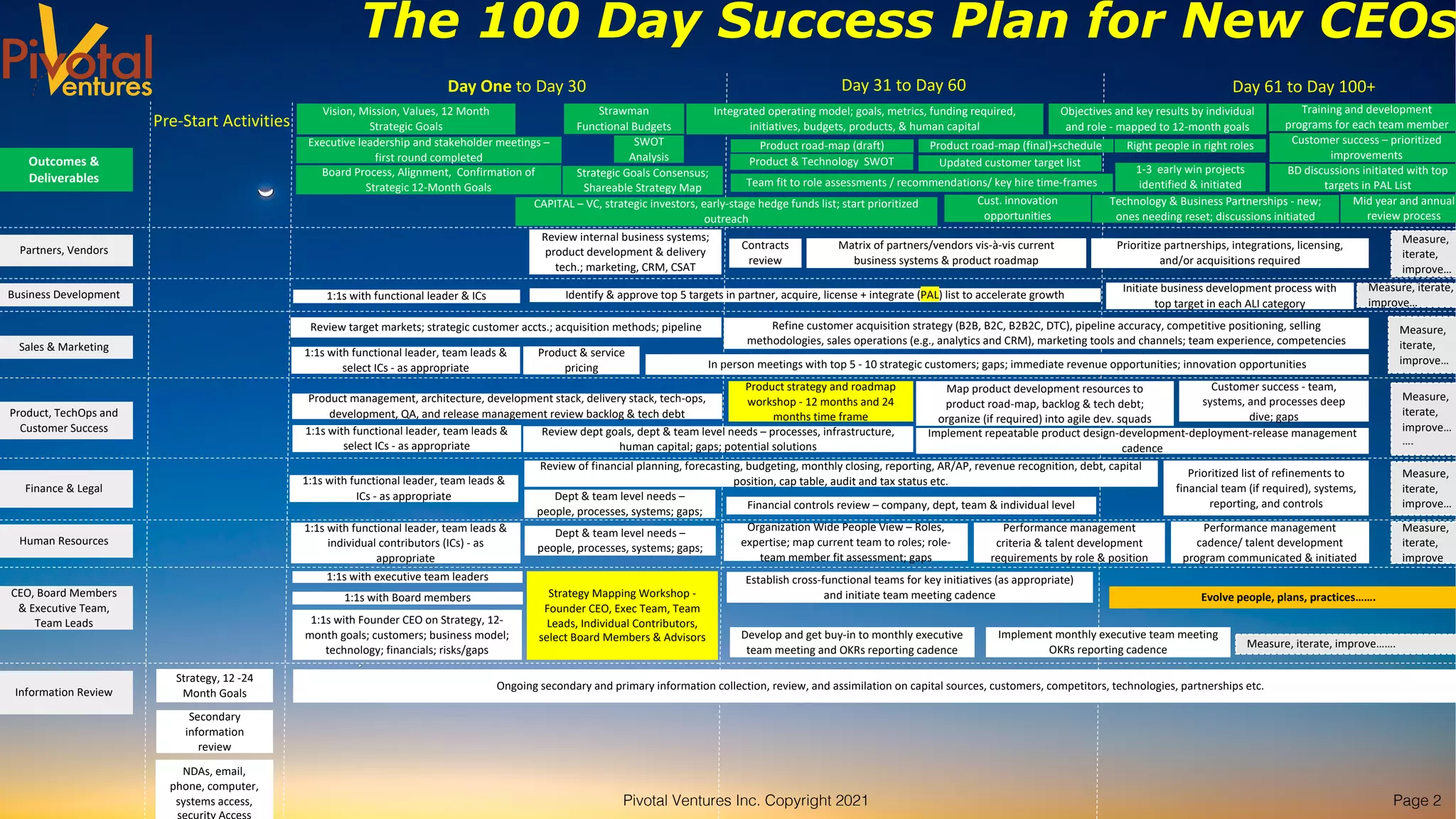 Development Director First 100 Days Checklist.pdf A 100 Day Success Plan for NEW CEO's to Ensure a Great Start, v1, June ...