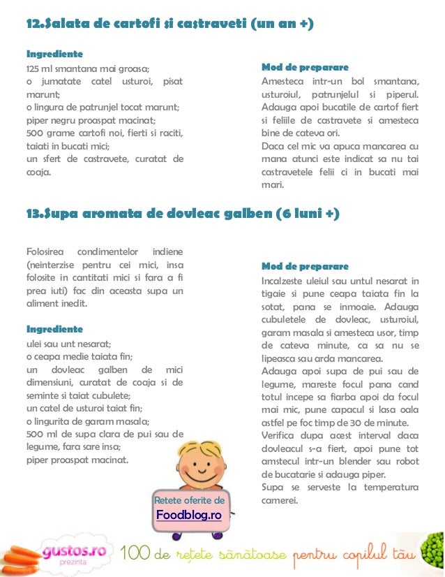 Retete Pentru 8 9 Luni Copilul Ro