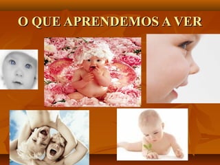 O QUE APRENDEMOS A VER
 