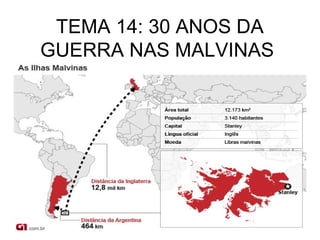 TEMA 14: 30 ANOS DA
GUERRA NAS MALVINAS
 