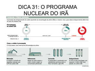 DICA 31: O PROGRAMA
  NUCLEAR DO IRÃ
 