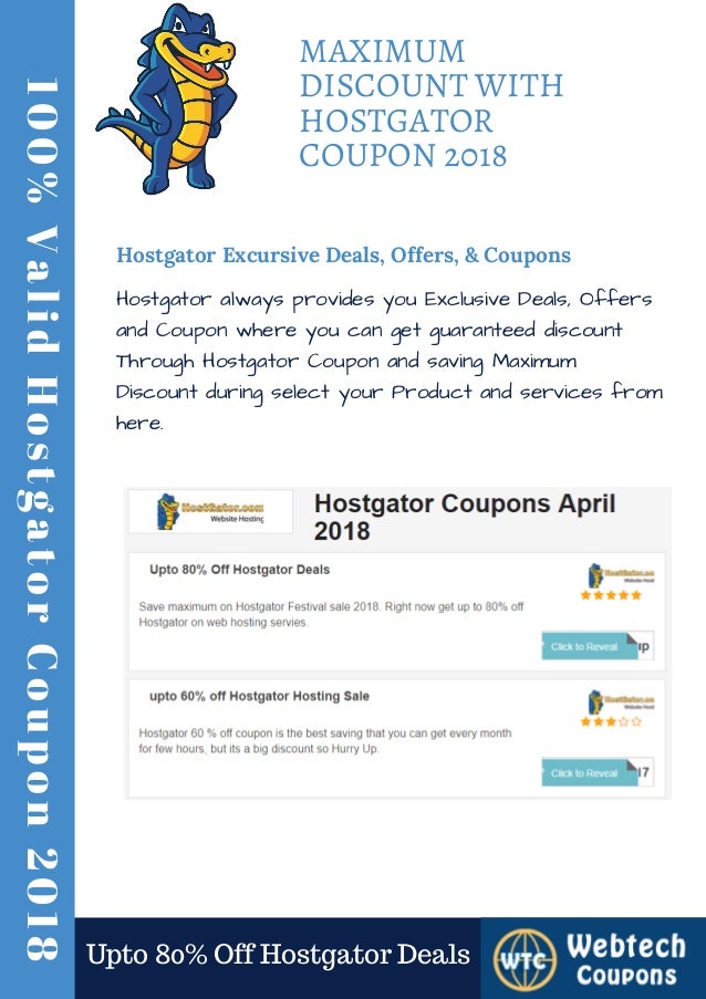 100 Discounted From Hostgator Coupon 2018 Images, Photos, Reviews