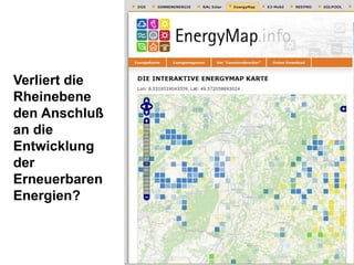 Verliert die
Rheinebene
den Anschluß
an die
Entwicklung
der
Erneuerbaren
Energien?
 