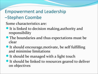 Empowerment and Leadership - Copy
