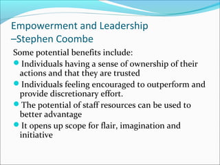 Empowerment and Leadership - Copy