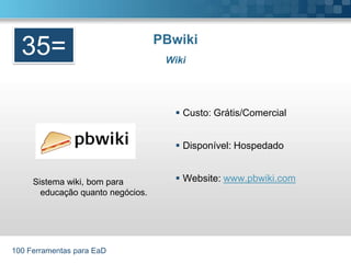 100 Ferramentas para EaD