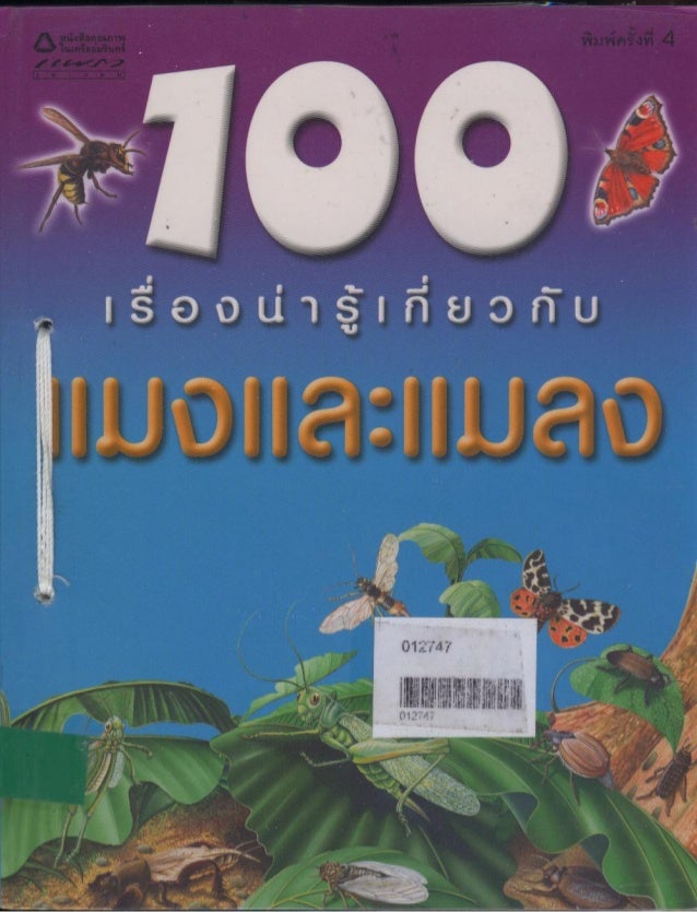 100 เร องน าร เก ยวก บ แมงและแมลง