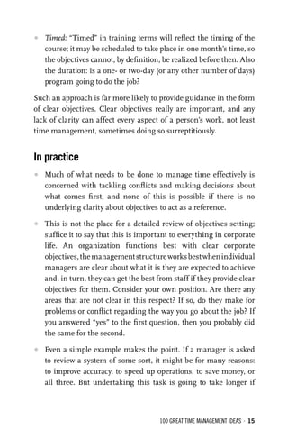 Timed Approach Example 100 Great Time Management Ideas (100 Great Ideas) ( PDFDrive ).pdf