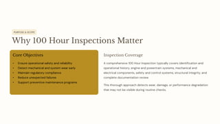 100 Hour Inspection with eAuditor Audits & Inspections | PDF