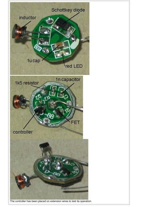 The controller has been placed on extension wires to test its operation.
 