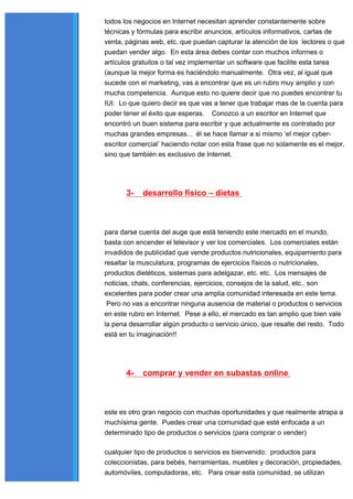 100 ideas para crear un negocio en internet | PDF